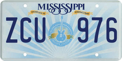 MS license plate ZCU976