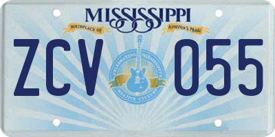 MS license plate ZCV055