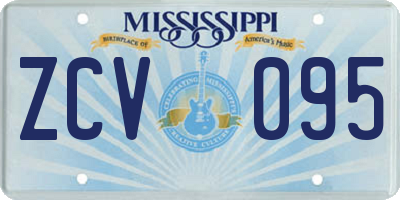 MS license plate ZCV095