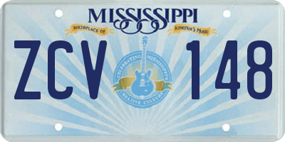 MS license plate ZCV148