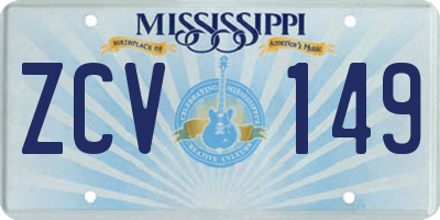 MS license plate ZCV149