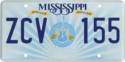 MS license plate ZCV155