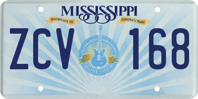 MS license plate ZCV168