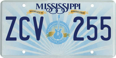 MS license plate ZCV255