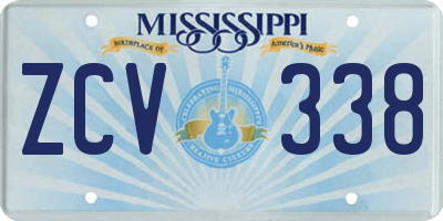 MS license plate ZCV338