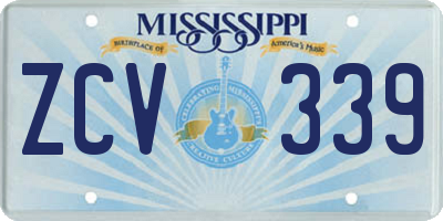 MS license plate ZCV339