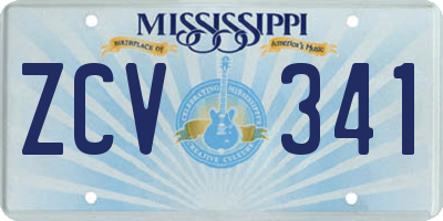 MS license plate ZCV341