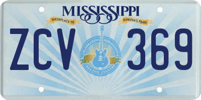 MS license plate ZCV369