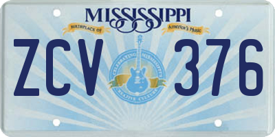 MS license plate ZCV376