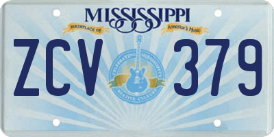 MS license plate ZCV379