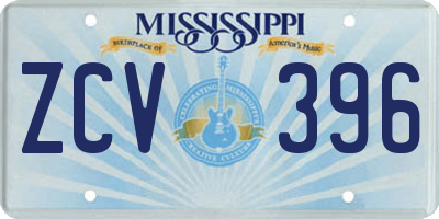 MS license plate ZCV396
