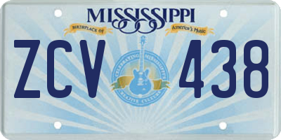 MS license plate ZCV438