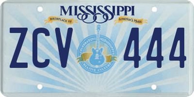 MS license plate ZCV444