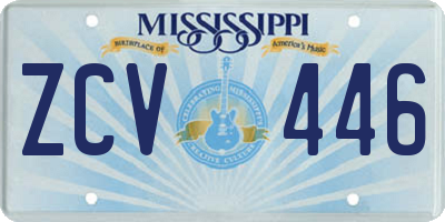 MS license plate ZCV446