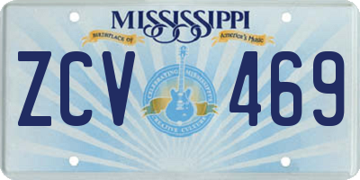 MS license plate ZCV469