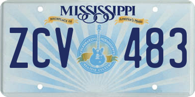 MS license plate ZCV483