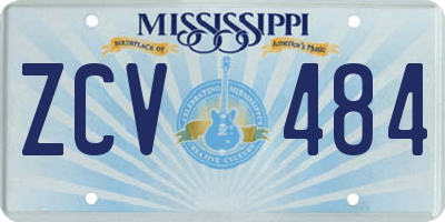 MS license plate ZCV484