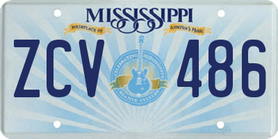 MS license plate ZCV486
