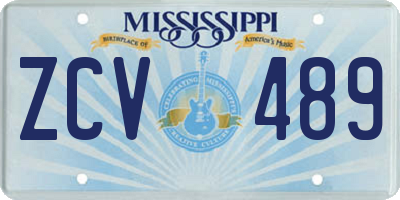 MS license plate ZCV489