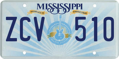 MS license plate ZCV510