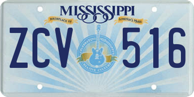 MS license plate ZCV516