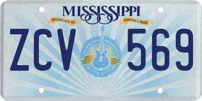 MS license plate ZCV569