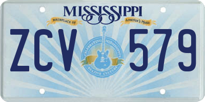 MS license plate ZCV579