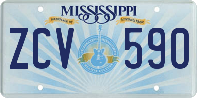 MS license plate ZCV590