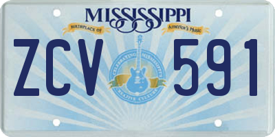 MS license plate ZCV591