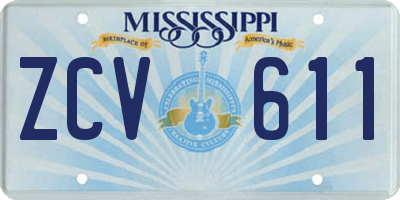 MS license plate ZCV611