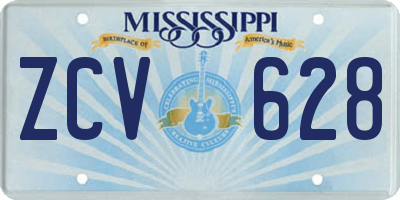 MS license plate ZCV628