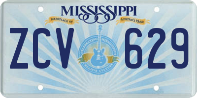 MS license plate ZCV629