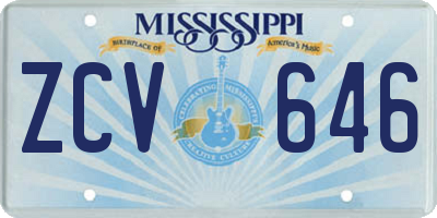 MS license plate ZCV646