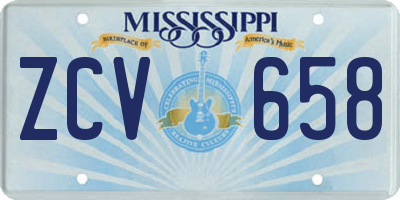 MS license plate ZCV658