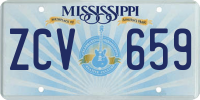 MS license plate ZCV659