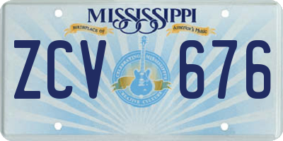 MS license plate ZCV676