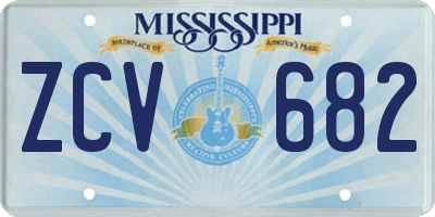 MS license plate ZCV682
