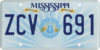 MS license plate ZCV691