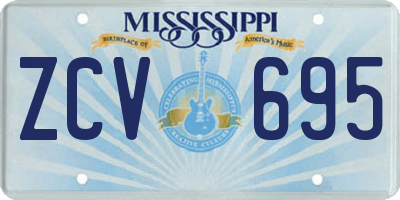 MS license plate ZCV695