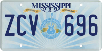 MS license plate ZCV696