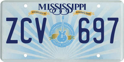 MS license plate ZCV697