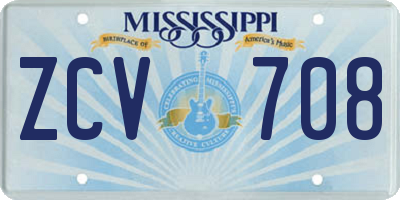 MS license plate ZCV708