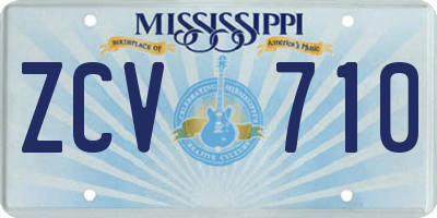 MS license plate ZCV710