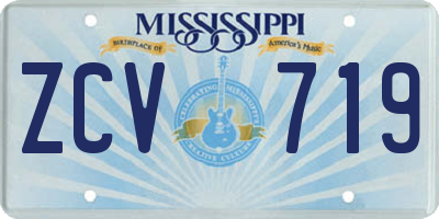 MS license plate ZCV719