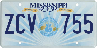 MS license plate ZCV755
