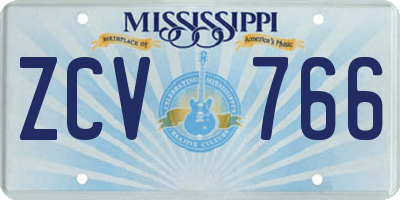 MS license plate ZCV766