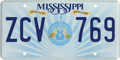 MS license plate ZCV769
