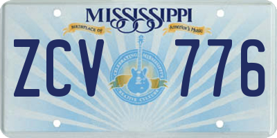 MS license plate ZCV776