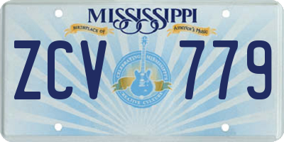 MS license plate ZCV779