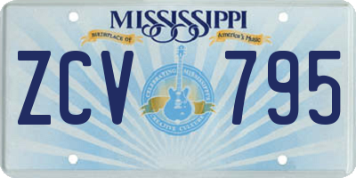 MS license plate ZCV795